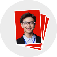 近期一寸红底照片6张